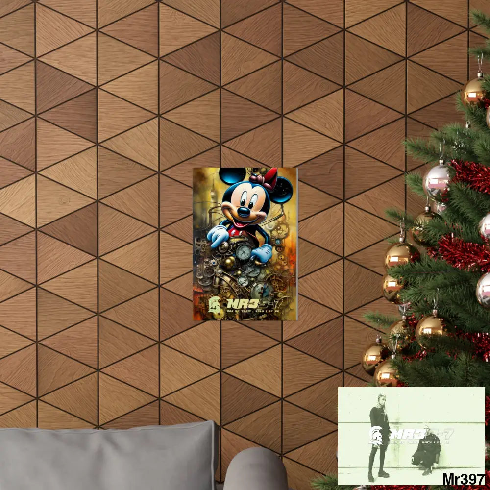 MR39-7 SuperResolution Micky Mouse Steampunk Graphic Matte Vertical Posters Poster