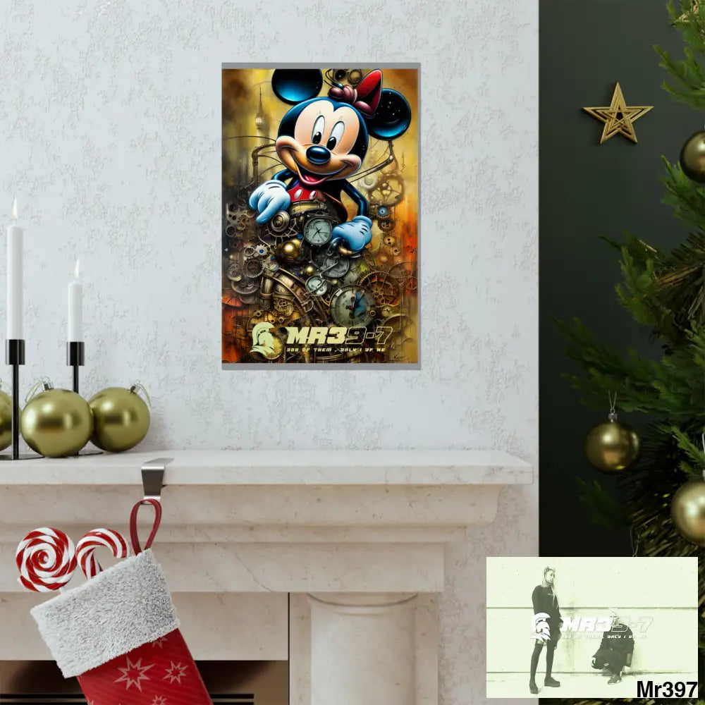 MR39-7 SuperResolution Micky Mouse Steampunk Graphic Matte Vertical Posters Poster