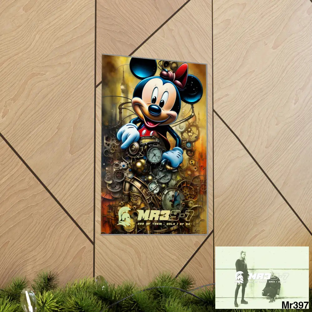 MR39-7 SuperResolution Micky Mouse Steampunk Graphic Matte Vertical Posters Poster