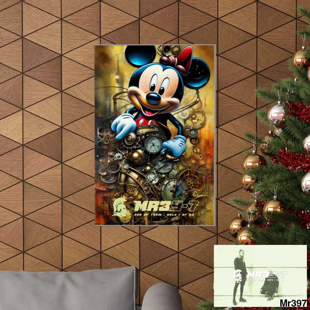 MR39-7 SuperResolution Micky Mouse Steampunk Graphic Matte Vertical Posters Poster