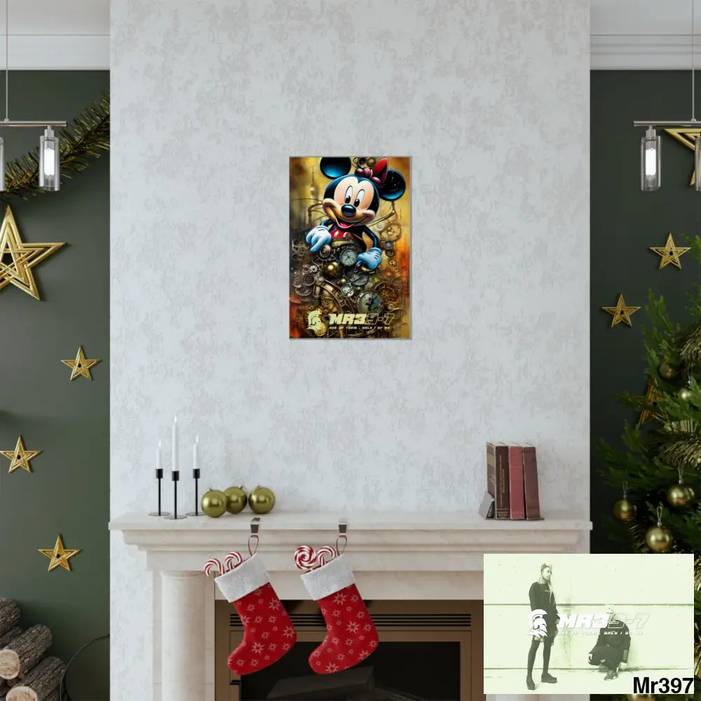 MR39-7 SuperResolution Micky Mouse Steampunk Graphic Matte Vertical Posters Poster
