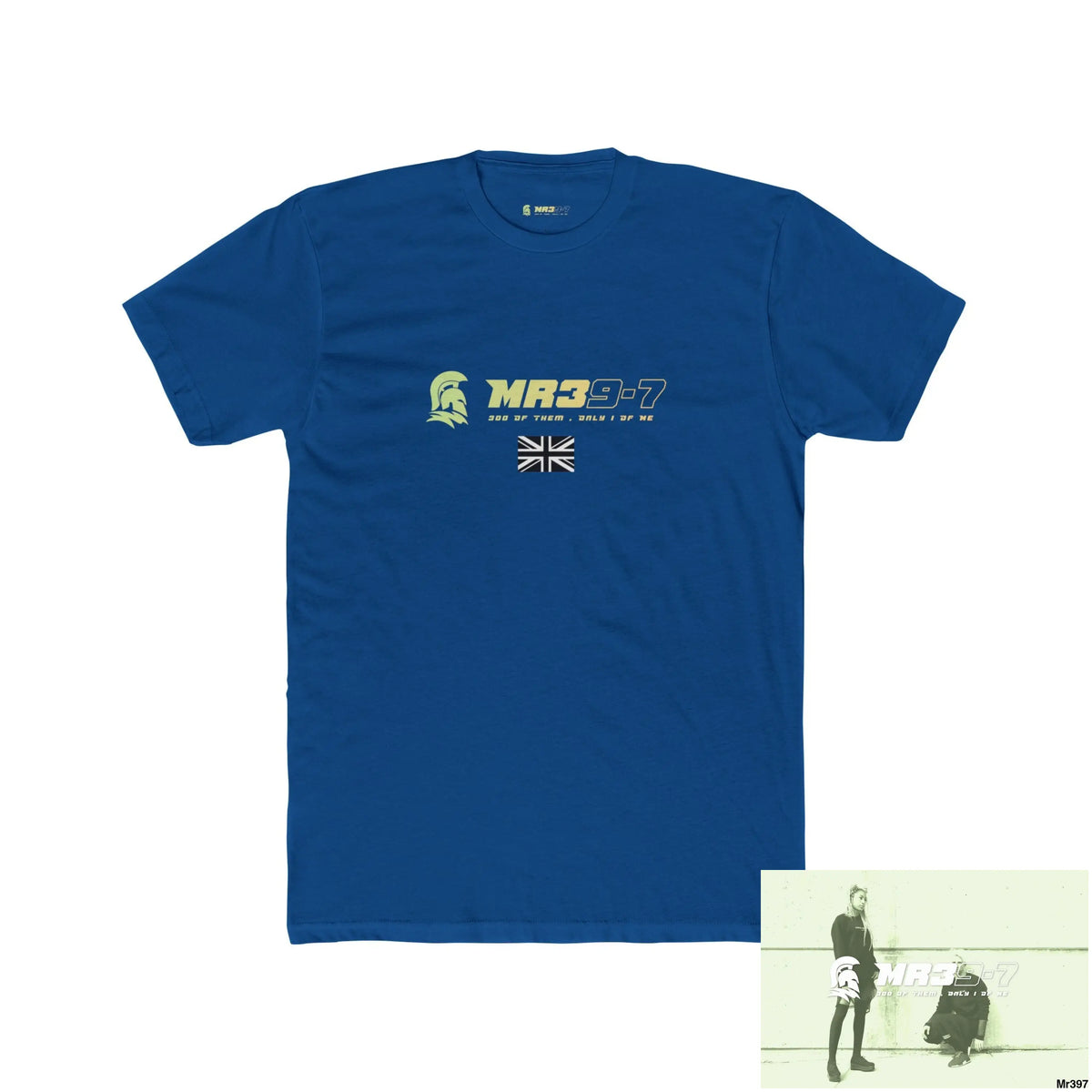 MR39-7 Tactical GB 2012 My work Colwyn Bay to and from Men’s Cotton Crew Tee Solid Cool Blue / S T-Shirt