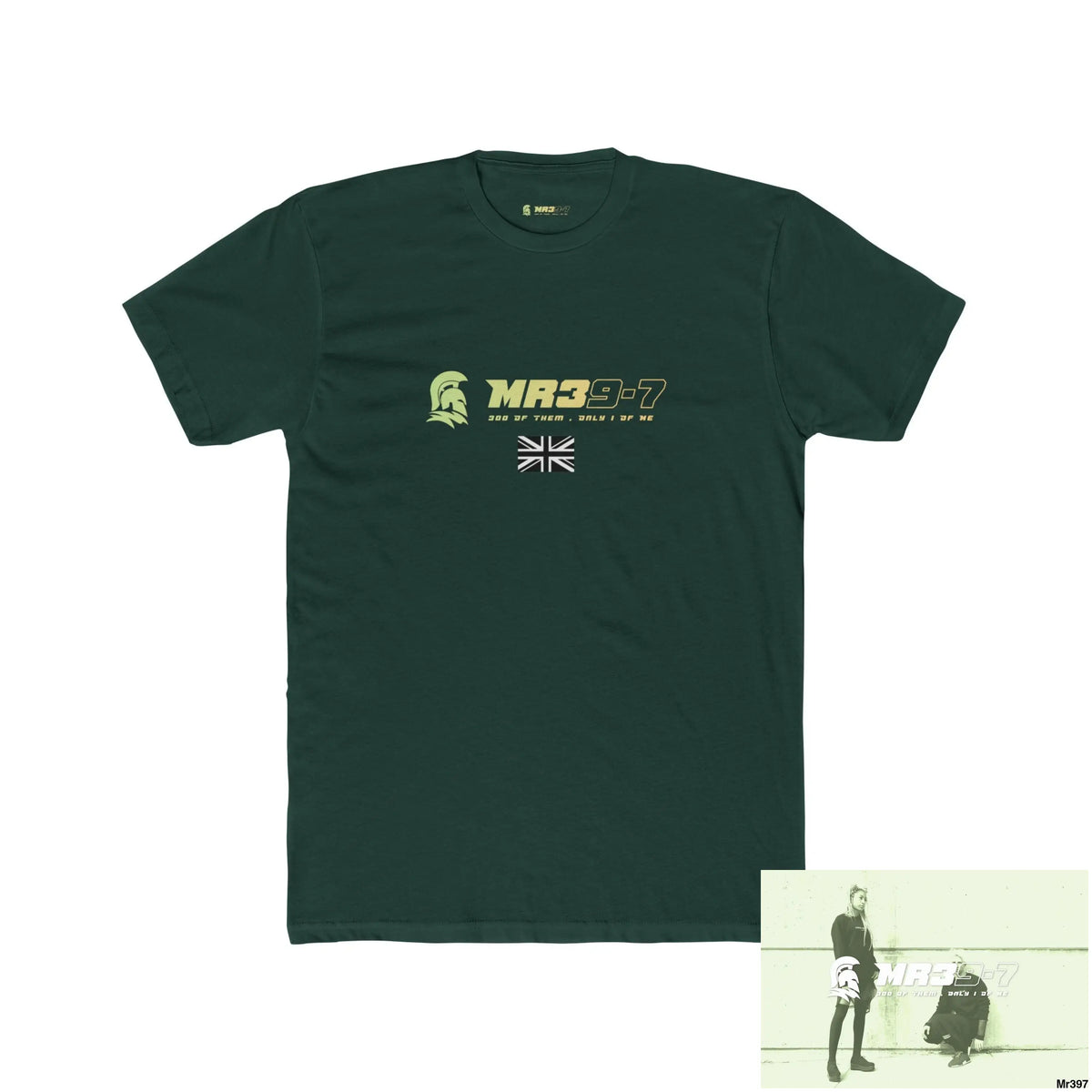MR39-7 Tactical GB 2012 My work Colwyn Bay to and from Men’s Cotton Crew Tee Solid Forest Green / S T-Shirt