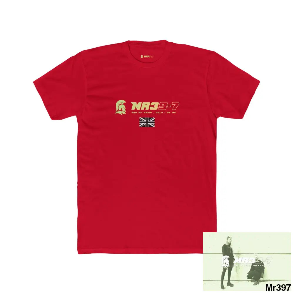MR39-7 Tactical GB 2012 My work Colwyn Bay to and from Men’s Cotton Crew Tee Solid Red / XS T-Shirt