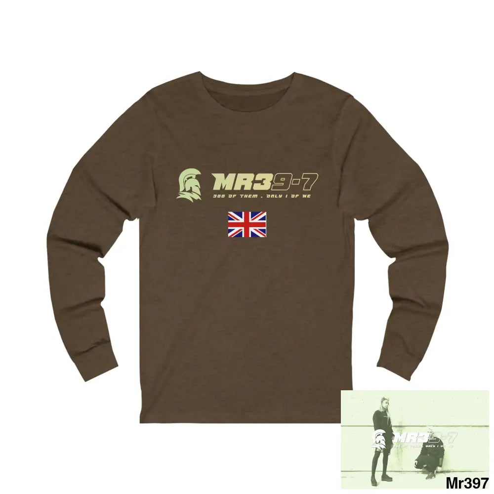 MR39-7 Telford Retail park The Columbians Jersey Long Sleeve Tee S / Heather Brown Long-sleeve