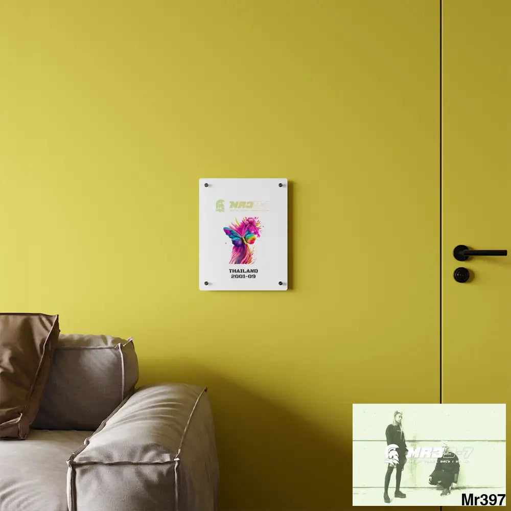 MR39-7 Thailand 2001--09 Colourful Butterfly in Mid-Flight Acrylic Wall Art Panels Home Decor