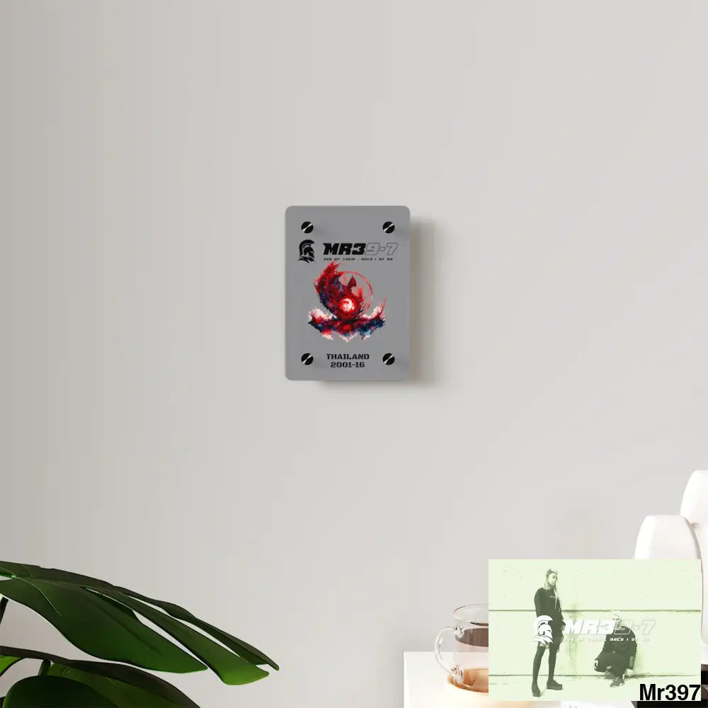 MR39-7 Thailand 2001-16 Abstract Yin-Yang Symbol in Red and Black- Acrylica Wall Art Panels Home Decor