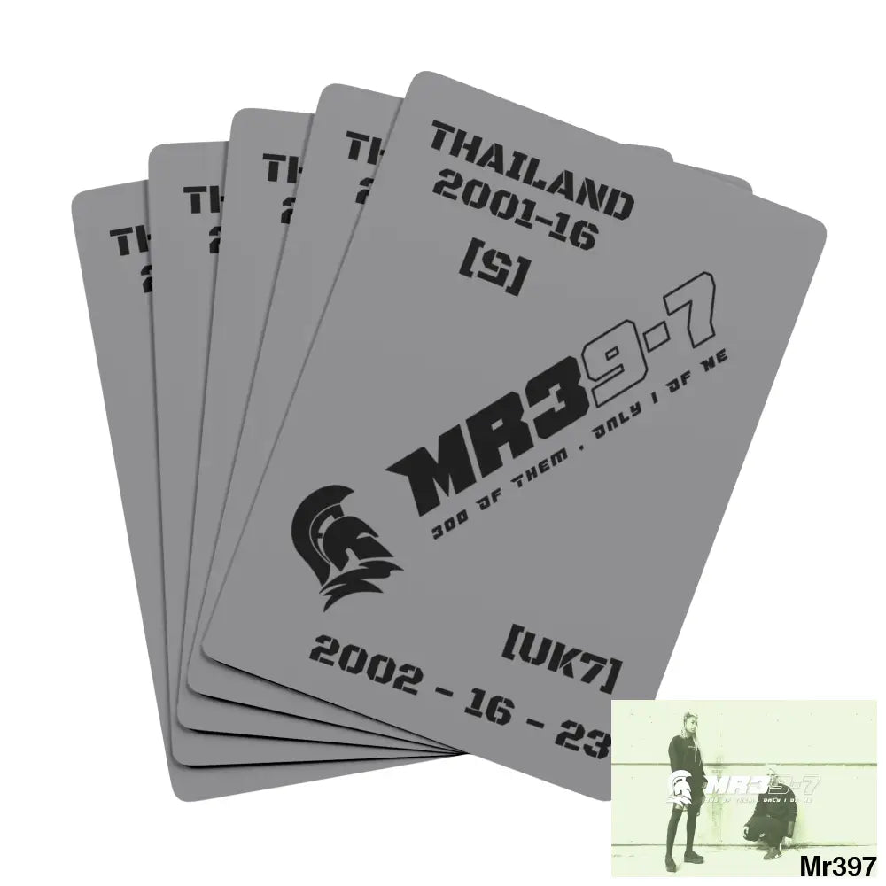 Mr39-7 Thailand /UK Ltd Edition Custom Poker Cards 2.5’’ x 3.5’’ / White / Semi Glossy Paper products