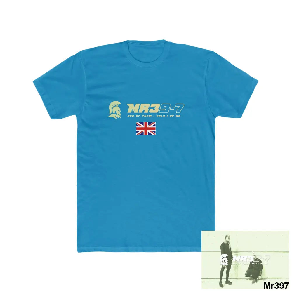 MR39-7 & The Columbian Elements Shrewsbury 2016 My Work 2022-23 - Men’s Cotton Crew Tee Solid Turquoise / S T-Shirt