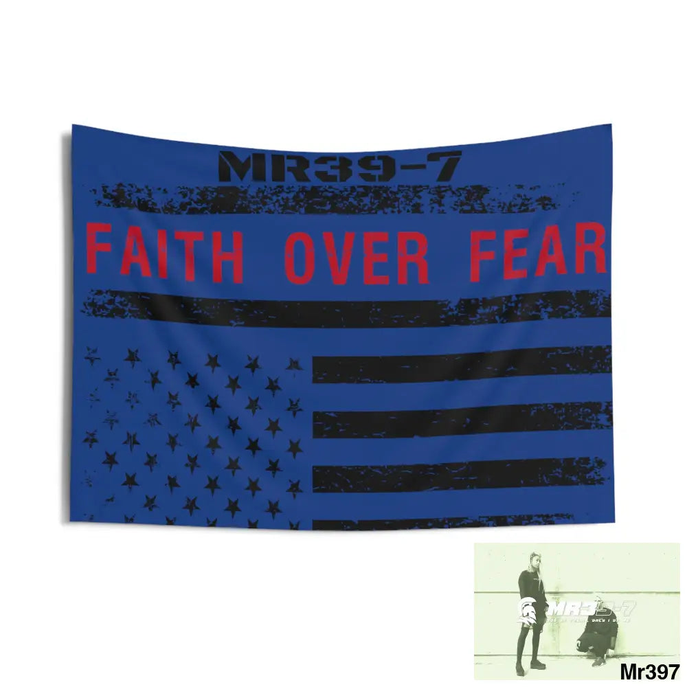 MR39-7 USA Faith over Fear Indoor Wall Tapestries 36’’ × 26’’ Home Decor