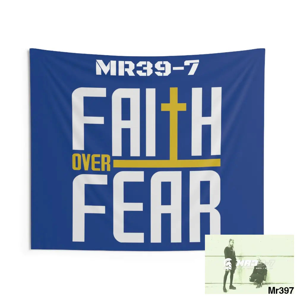 MR39-7 USA Faith over Fear Indoor Wall Tapestries 60’’ × 50’’ Home Decor