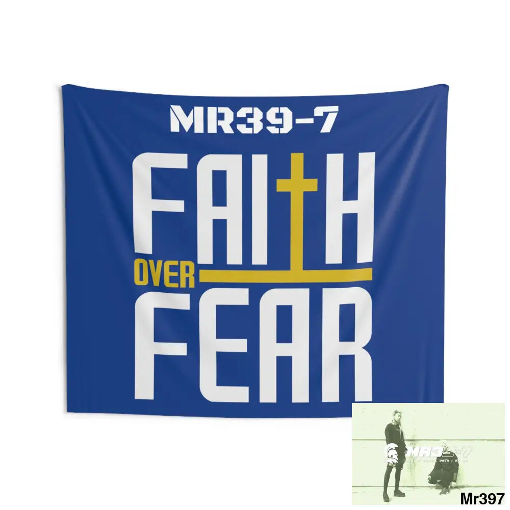 MR39-7 USA Faith over Fear Indoor Wall Tapestries 80’’ × 68’’ Home Decor