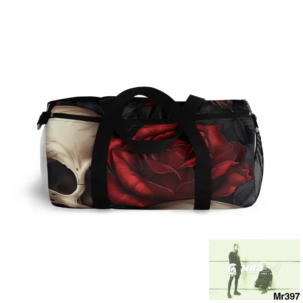 MR39-7Gothic Skulls & Roses Duffel Bag Bags