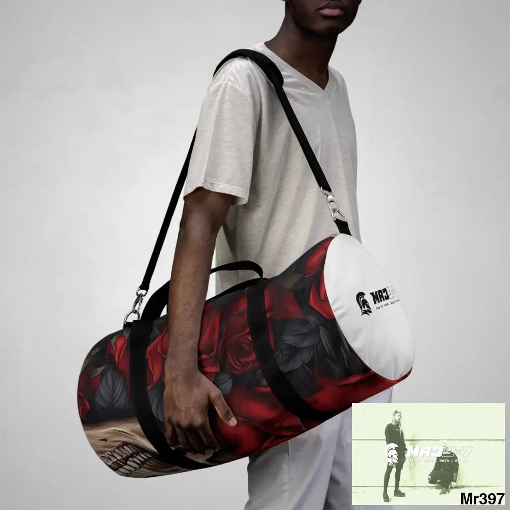 MR39-7Gothic Skulls & Roses Duffel Bag Bags