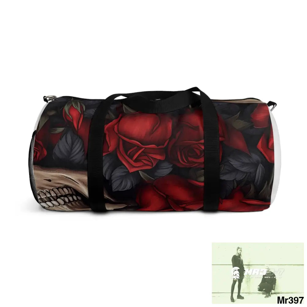 MR39-7Gothic Skulls & Roses Duffel Bag Bags