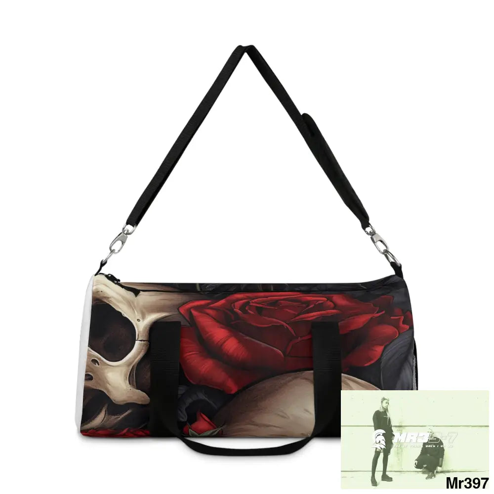 MR39-7Gothic Skulls & Roses Duffel Bag Bags