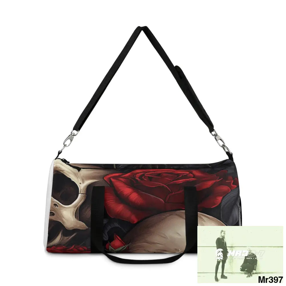 MR39-7Gothic Skulls & Roses Duffel Bag Bags