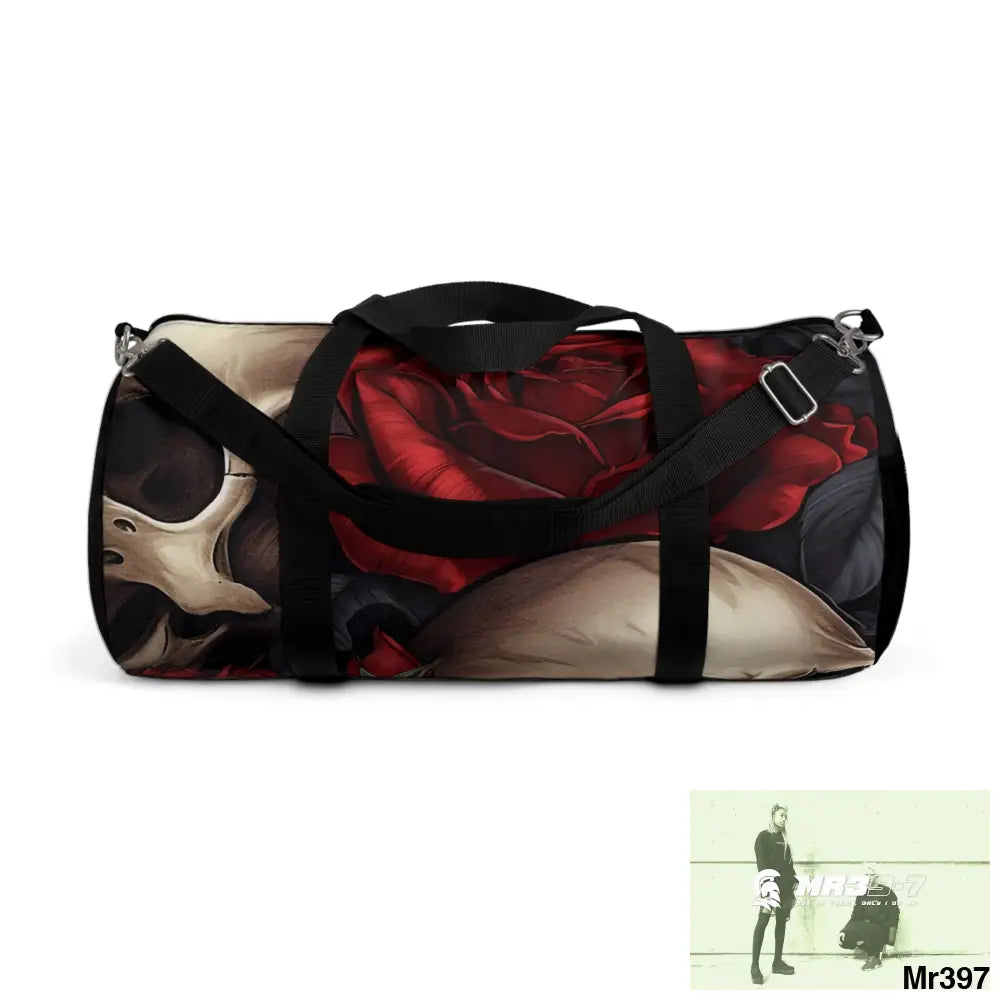 MR39-7Gothic Skulls & Roses Duffel Bag Large Bags