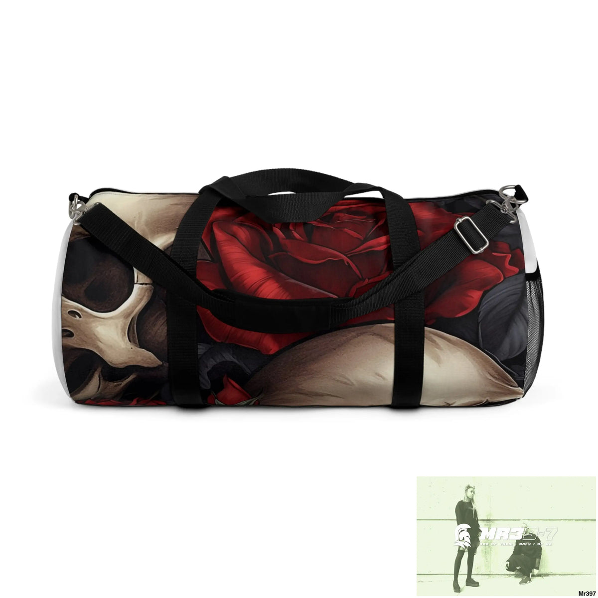 MR39-7Gothic Skulls & Roses Duffel Bag Large Bags