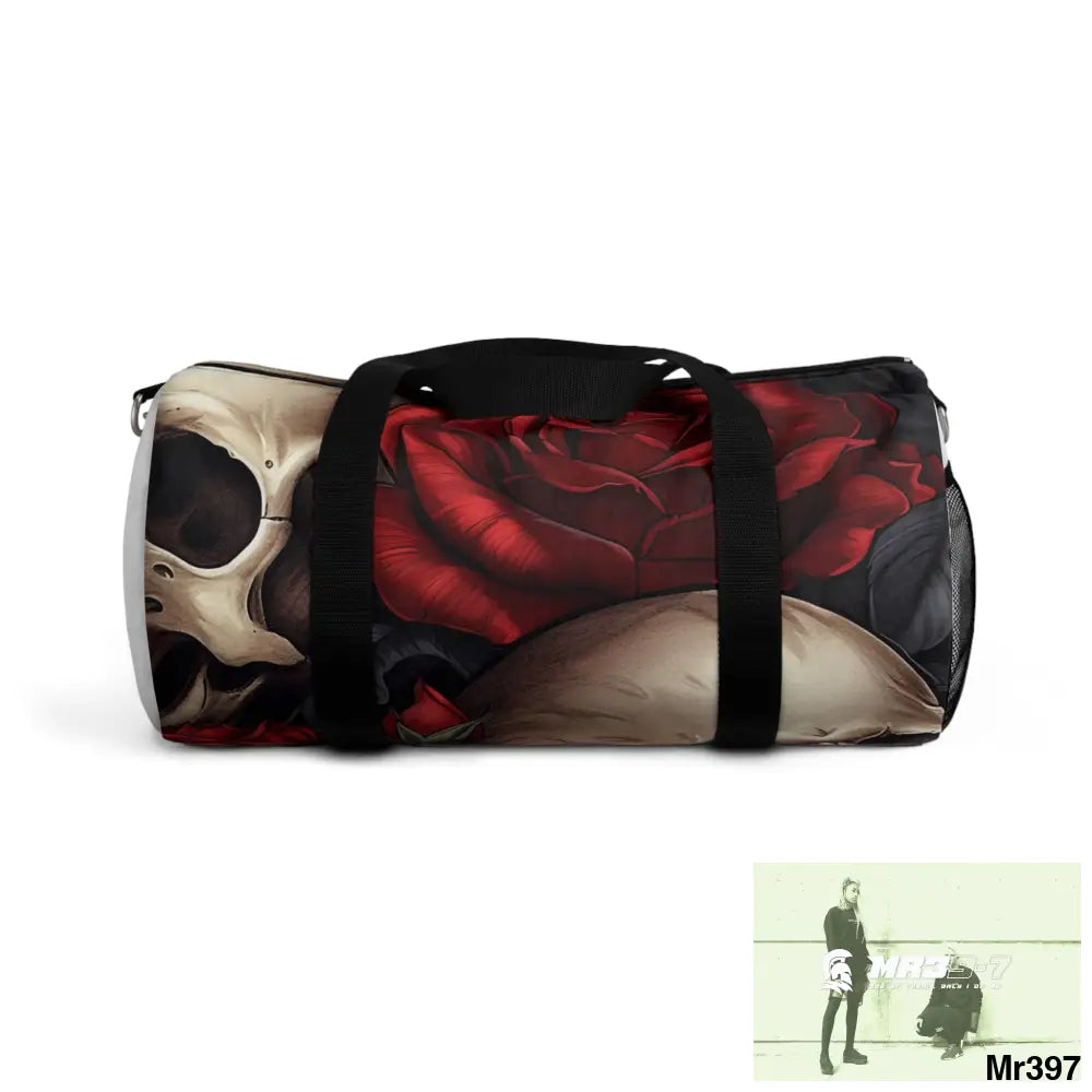 MR39-7Gothic Skulls & Roses Duffel Bag Small Bags