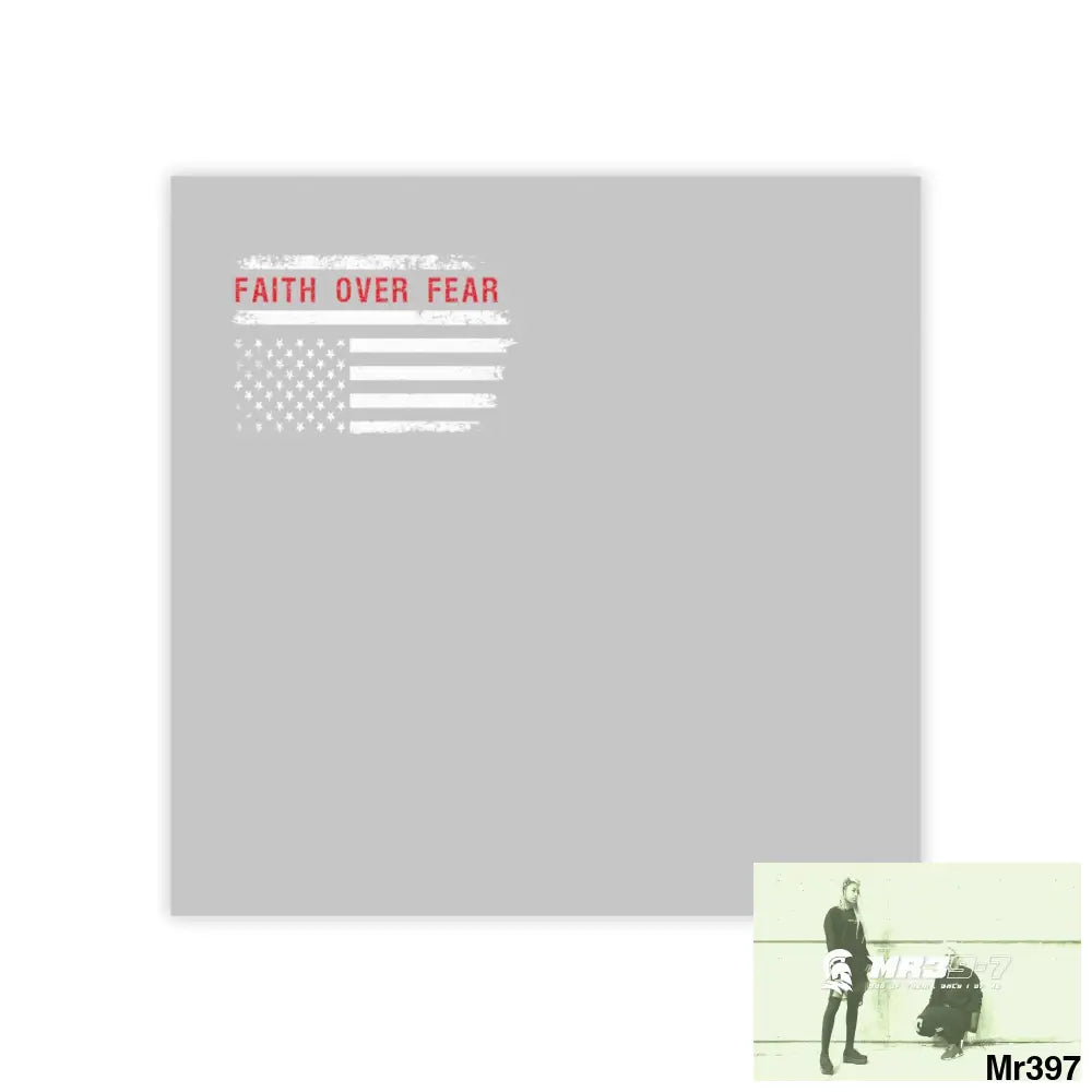 Mr39-7s USA Faith over Fear Post-it® Note Pads 3’’ x 3’’ / White Paper products