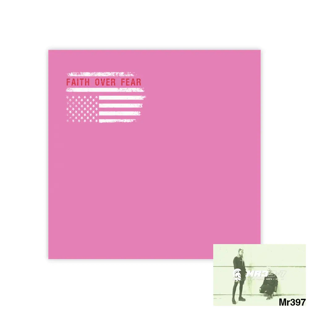 Mr39-7s USA Faith over Fear Post-it® Note Pads 3’’ x 3’’ / White Paper products