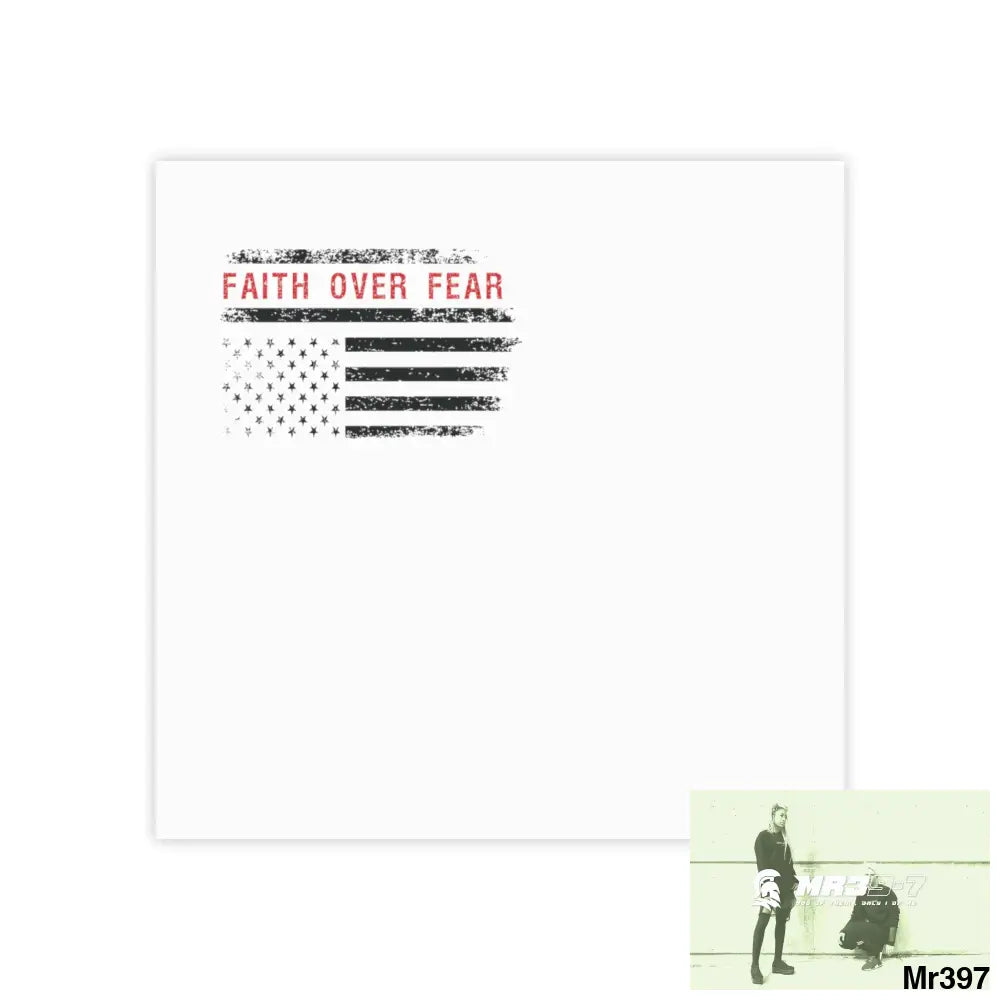 Mr39-7s USA Faith over Fear Post-it® Note Pads 3’’ x 3’’ / White Paper products