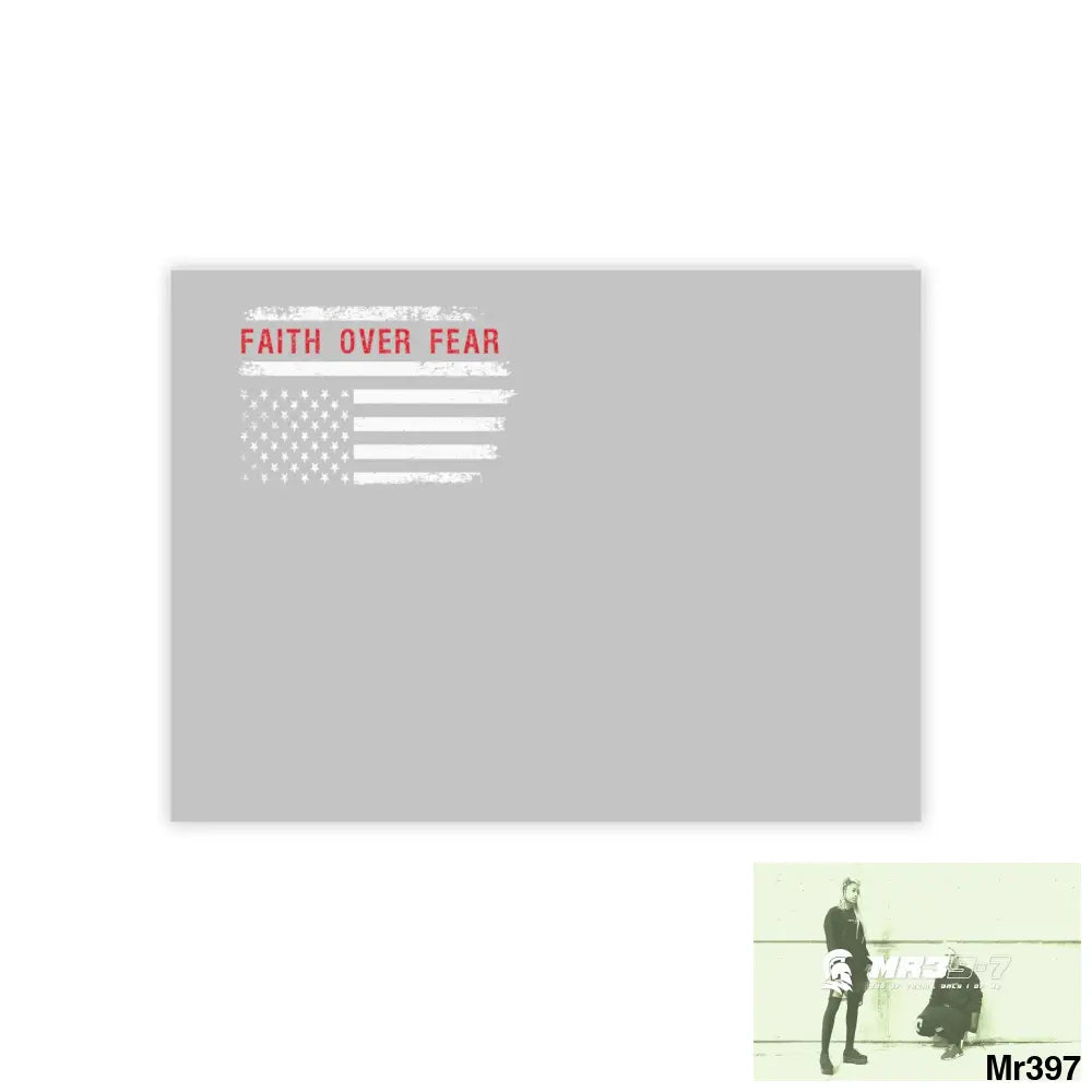 Mr39-7s USA Faith over Fear Post-it® Note Pads 4’’ x 3’’ / White Paper products
