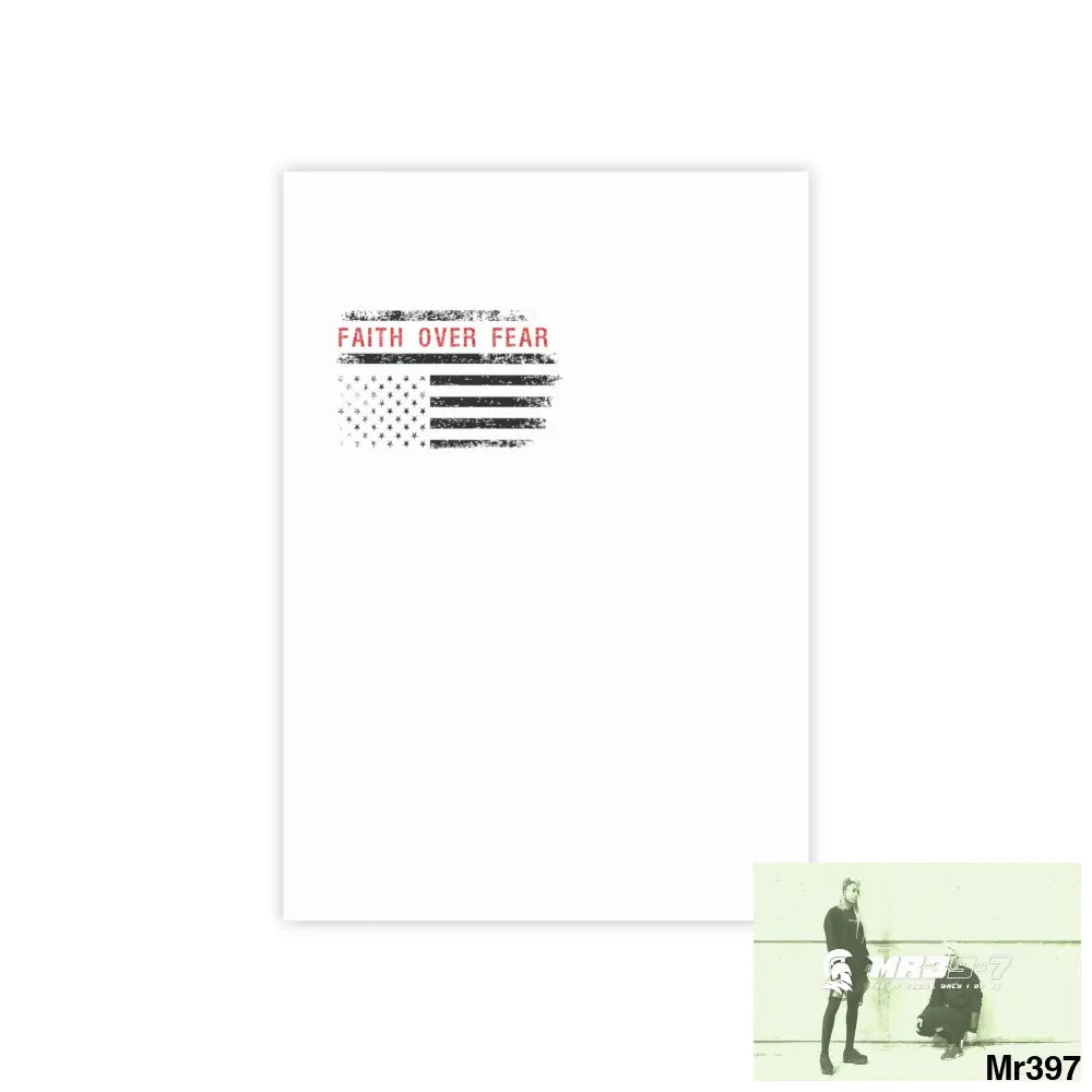 Mr39-7s USA Faith over Fear Post-it® Note Pads 4’’ x 6’’ / White Paper products
