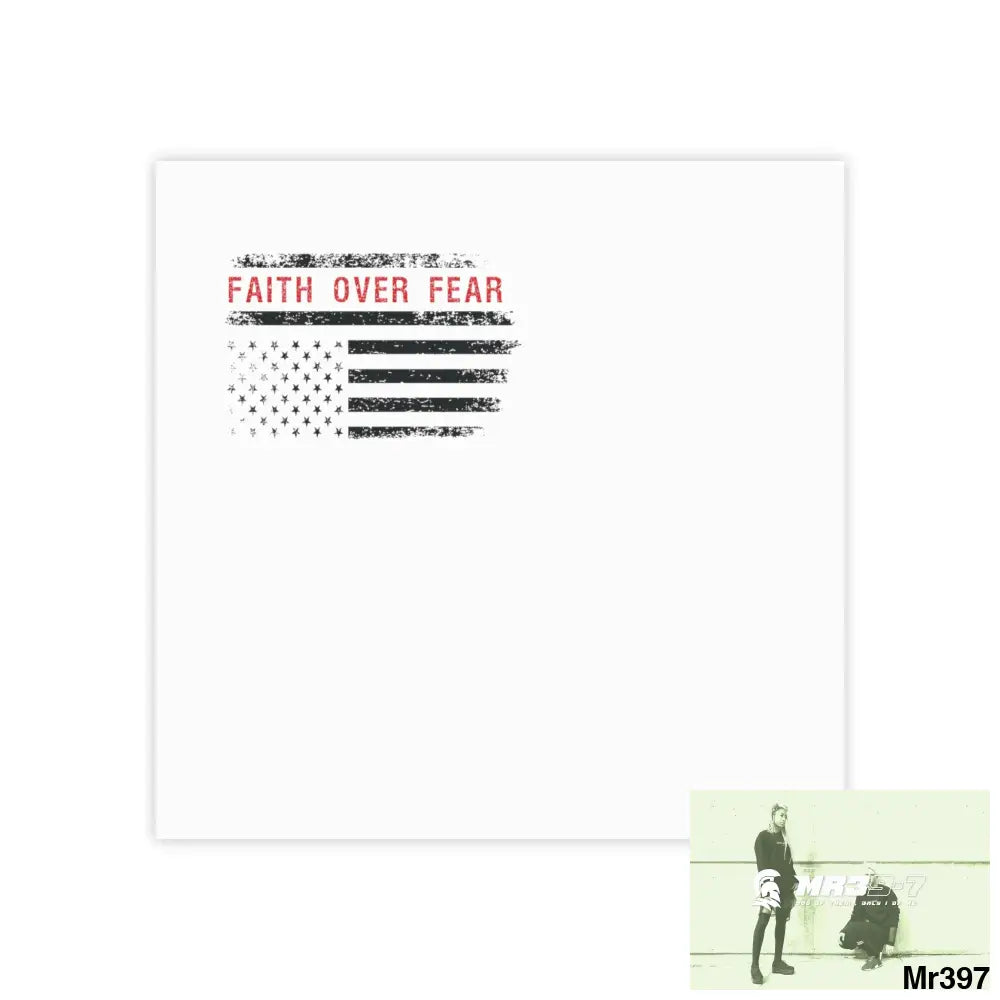 Mr39-7s USA Faith over Fear Post-it® Note Pads 4’’ x 4’’ / White Paper products