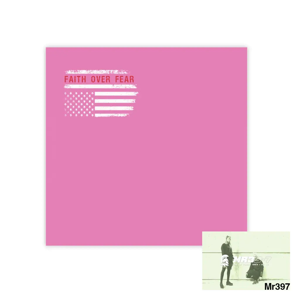 Mr39-7s USA Faith over Fear Post-it® Note Pads 4’’ x 4’’ / White Paper products