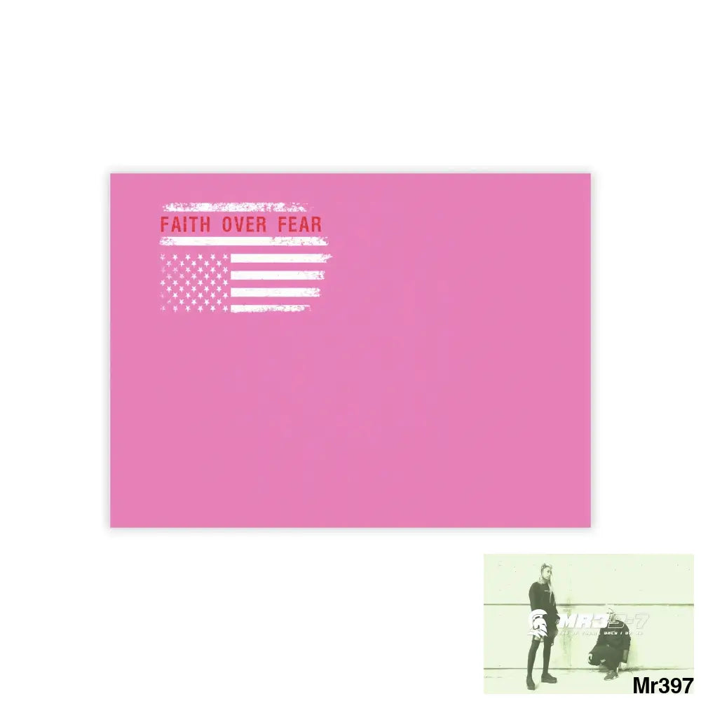 Mr39-7s USA Faith over Fear Post-it® Note Pads 8’’ x 6’’ / White Paper products