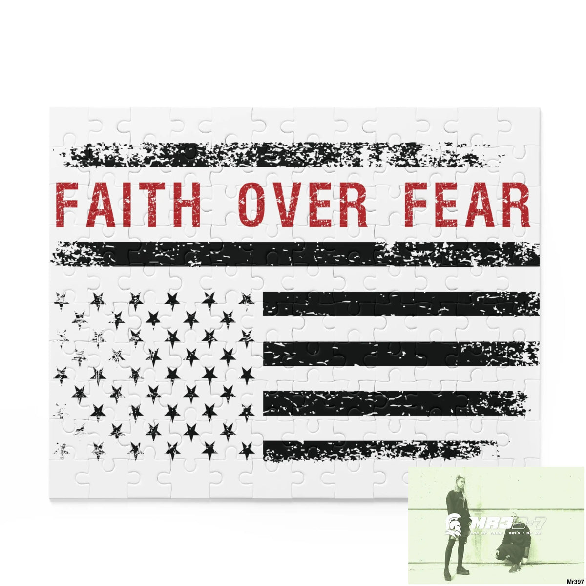 Mr39-7s USA Faith over Fear Puzzle (120 252 500-Piece) 10’’ × 8’’ (120 pcs) Puzzle