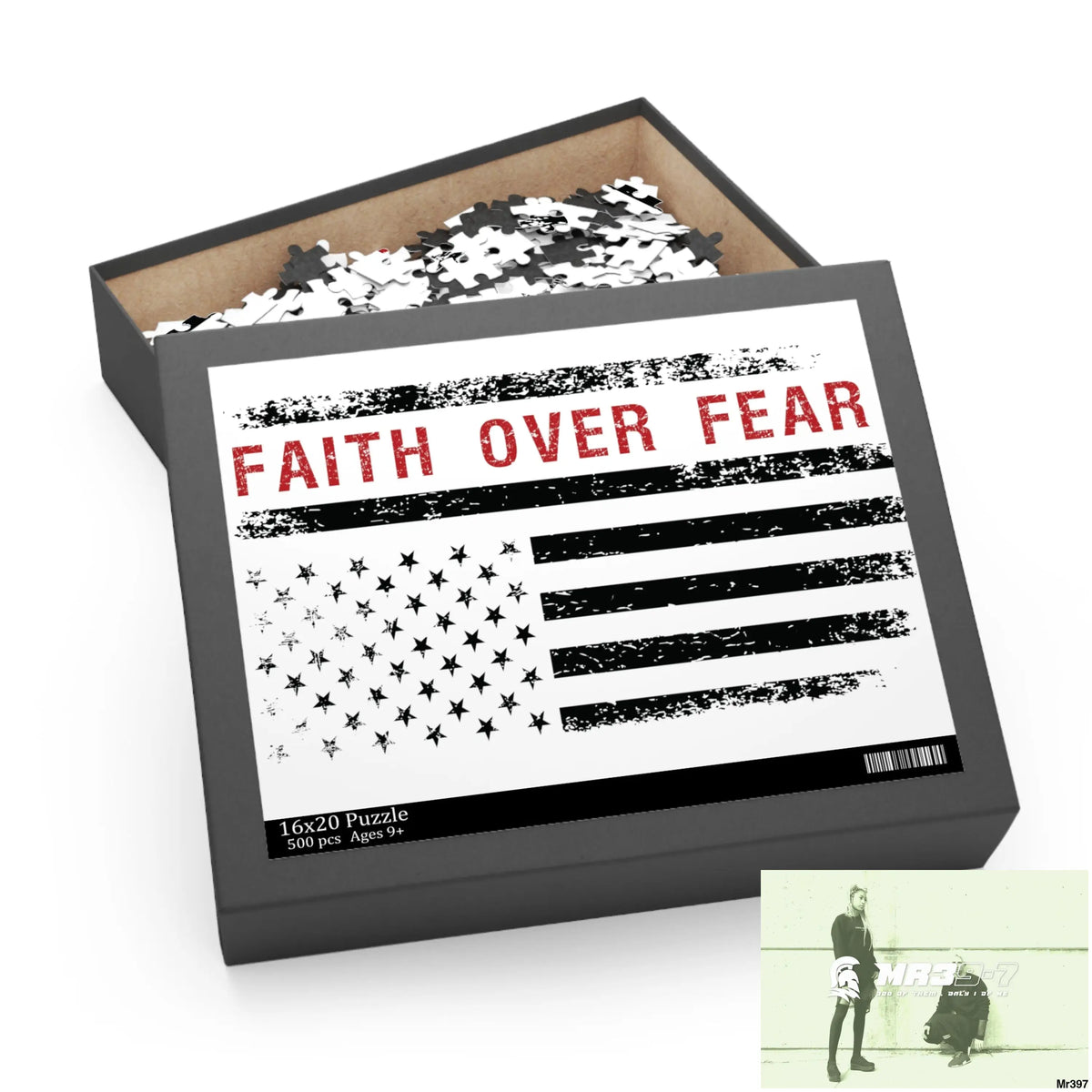 Mr39-7s USA Faith over Fear Puzzle (120 252 500-Piece) Puzzle