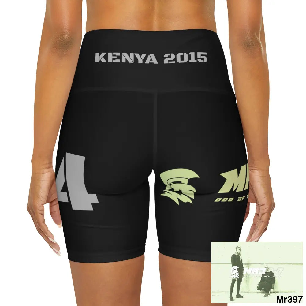 MR39 Kenya High Waisted Yoga Shorts (AOP) All Over Prints