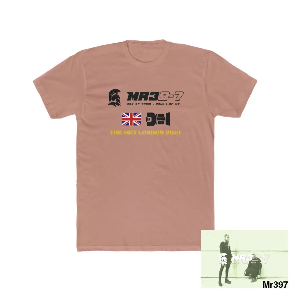 MR39 One flew over the Redwoods Centre & Fked off to London - Men’s Cotton Crew Tee Solid Desert Pink / S T-Shirt