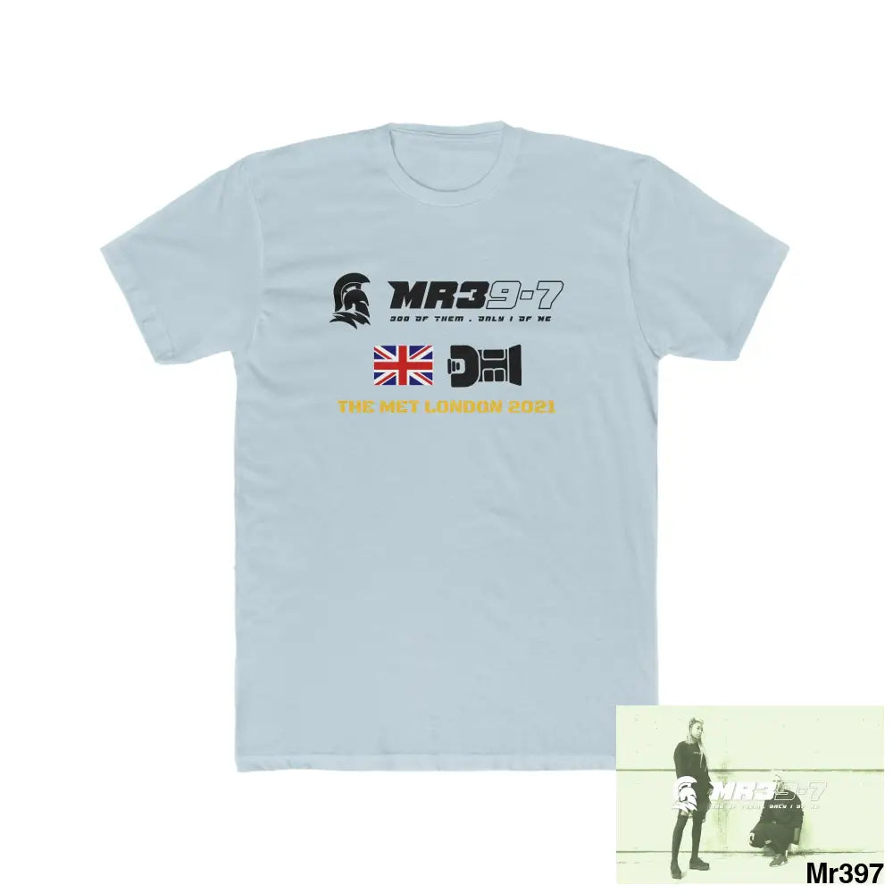 MR39 One flew over the Redwoods Centre & Fked off to London - Men’s Cotton Crew Tee Solid Light Blue / S T-Shirt