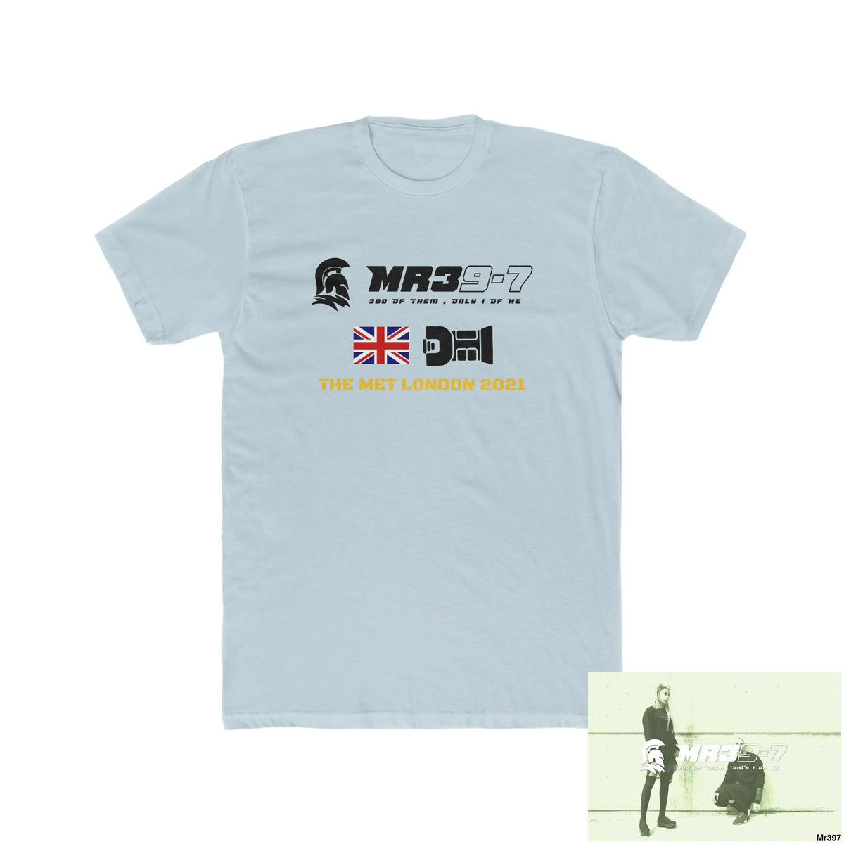 MR39 One flew over the Redwoods Centre & Fked off to London - Men’s Cotton Crew Tee Solid Light Blue / S T-Shirt