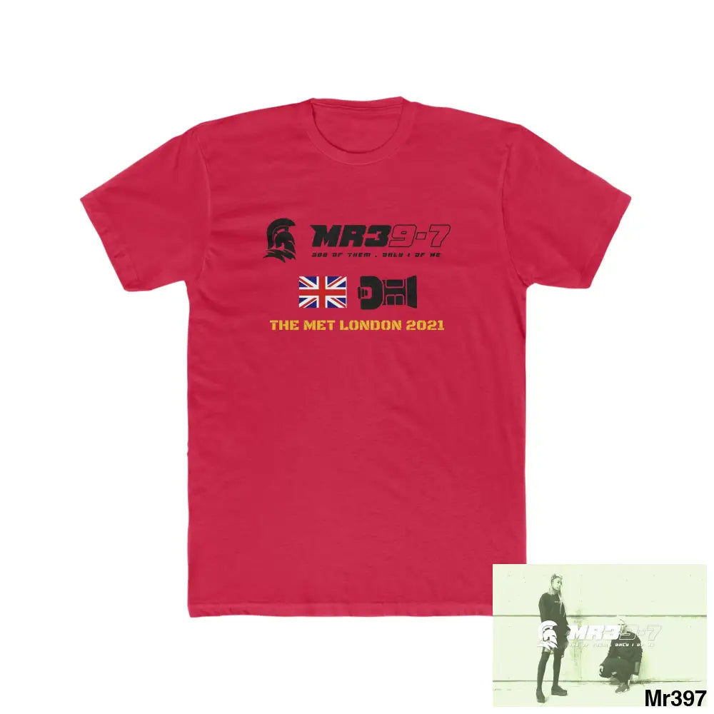 MR39 One flew over the Redwoods Centre & Fked off to London - Men’s Cotton Crew Tee Solid Red / XS T-Shirt