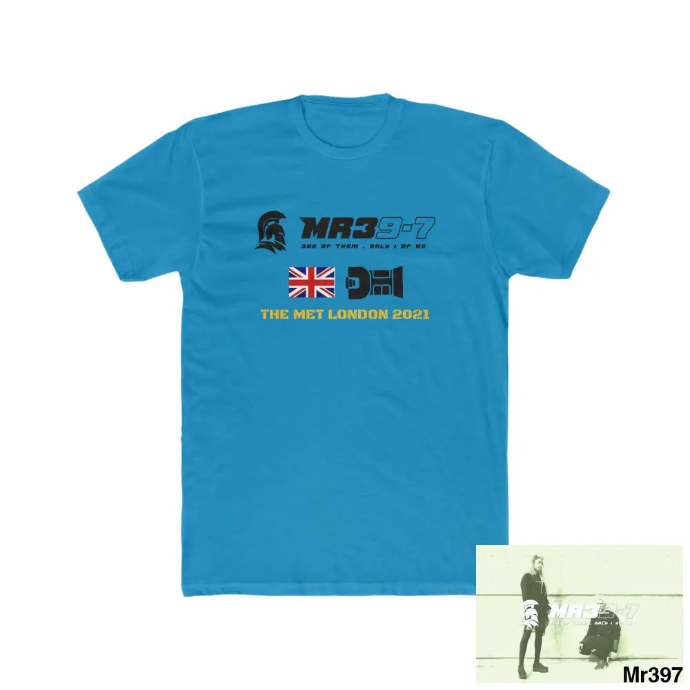 MR39 One flew over the Redwoods Centre & Fked off to London - Men’s Cotton Crew Tee Solid Turquoise / S T-Shirt