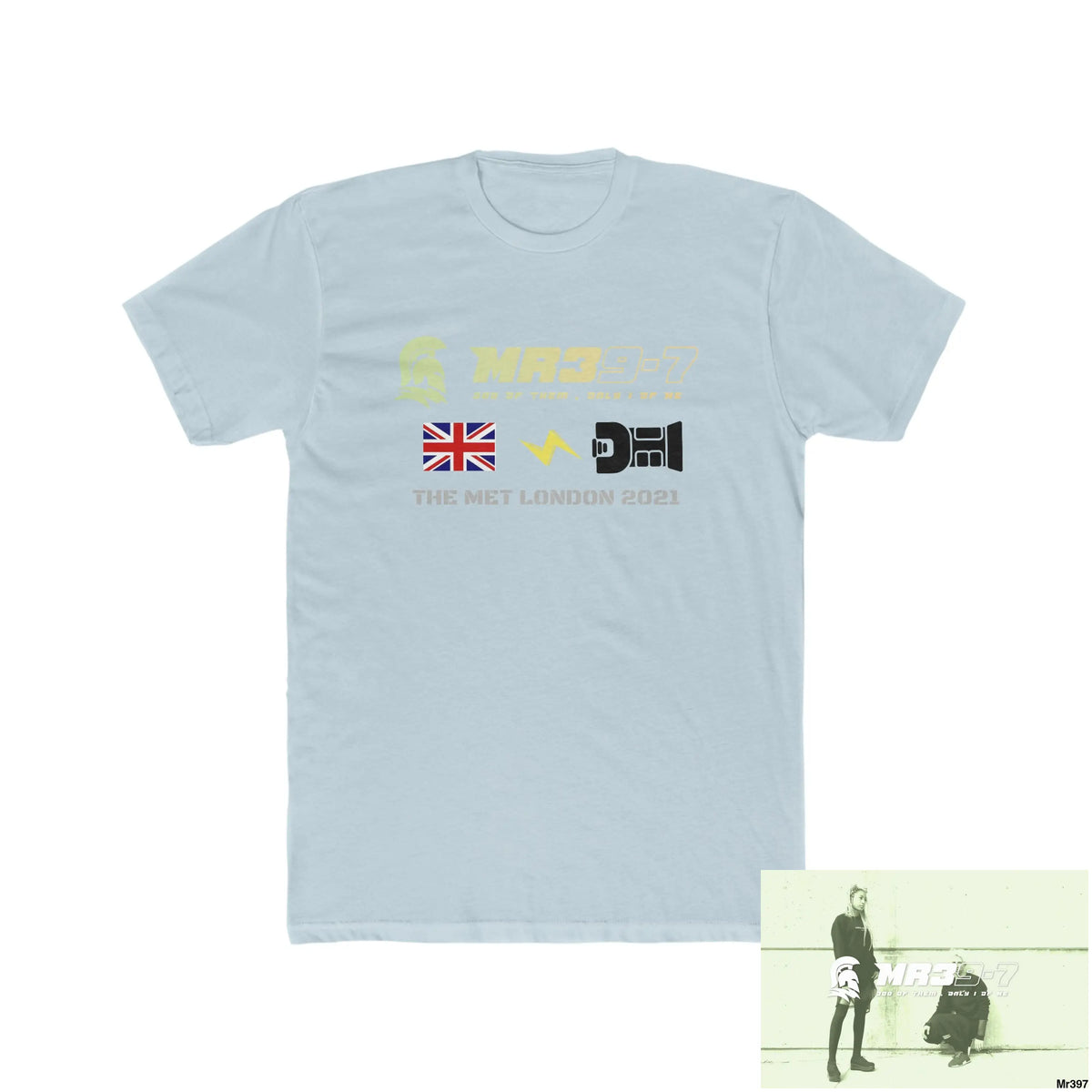 MR39 One flew over the redwoods centre - Men’s Cotton Crew Tee Solid Light Blue / S T-Shirt