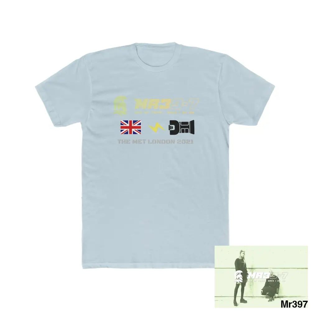 MR39 One flew over the redwoods centre - Men’s Cotton Crew Tee Solid Light Blue / S T-Shirt