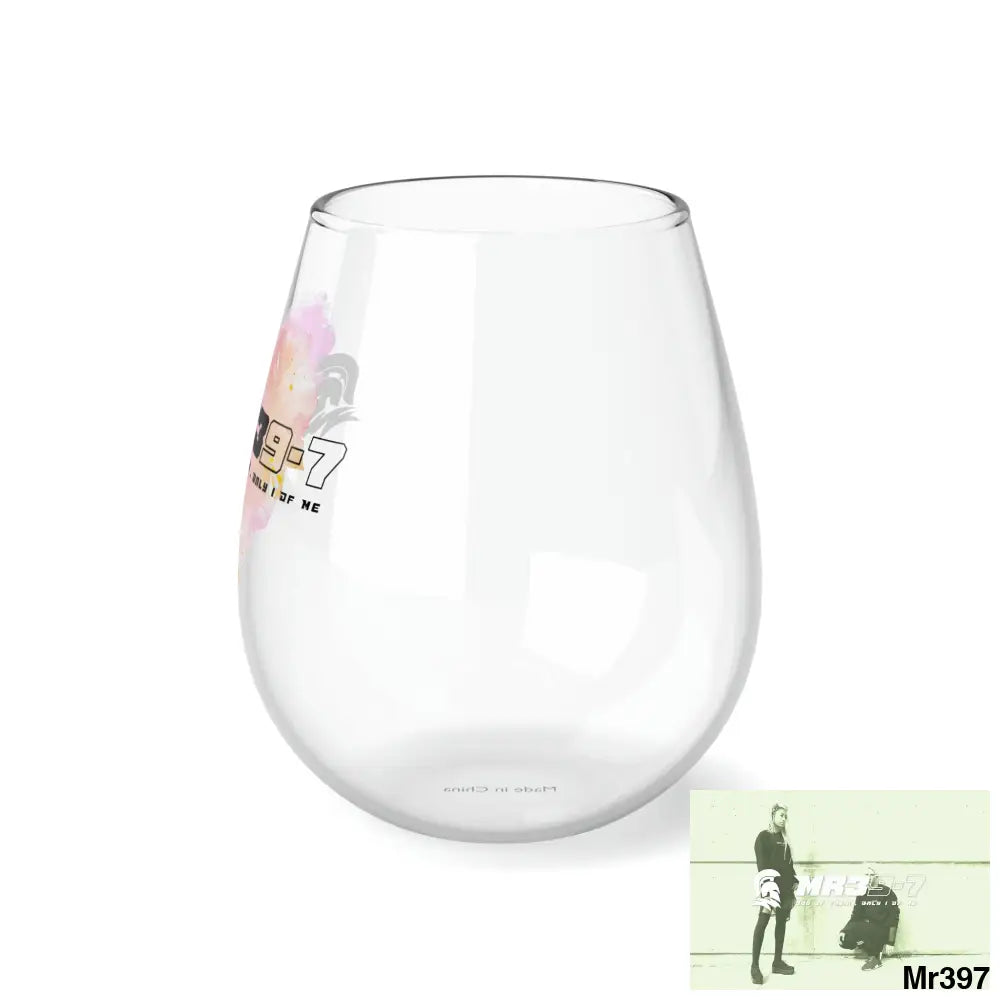 Mr39 Plastered paint watercolour heart graphic Stemless Wine Glass 11.75oz 11.75oz Mug