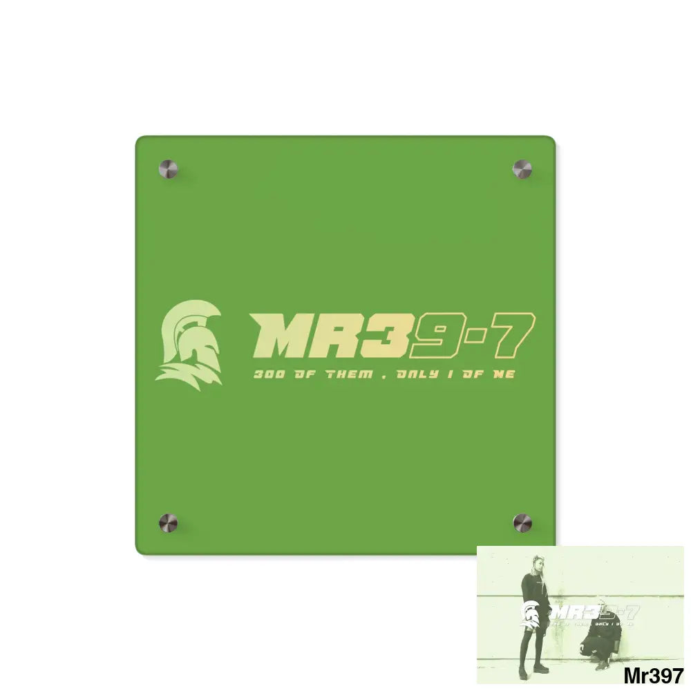 MR39 Sparta Sparta Acrylic Wall Art Panels 11’’ x 11’’ (Square) / 0.25’’ Home Decor