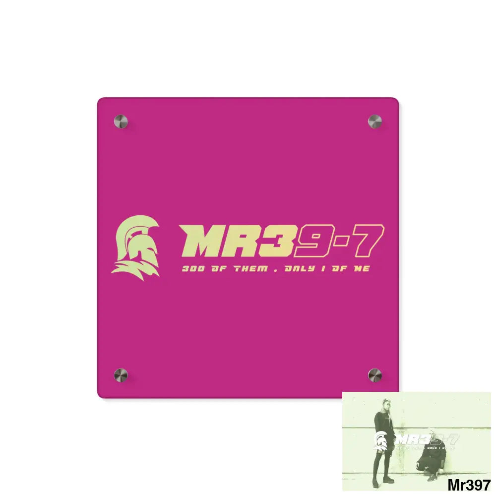 MR39 Sparta Sparta Acrylic Wall Art Panels 11’’ x 11’’ (Square) / 0.25’’ Home Decor