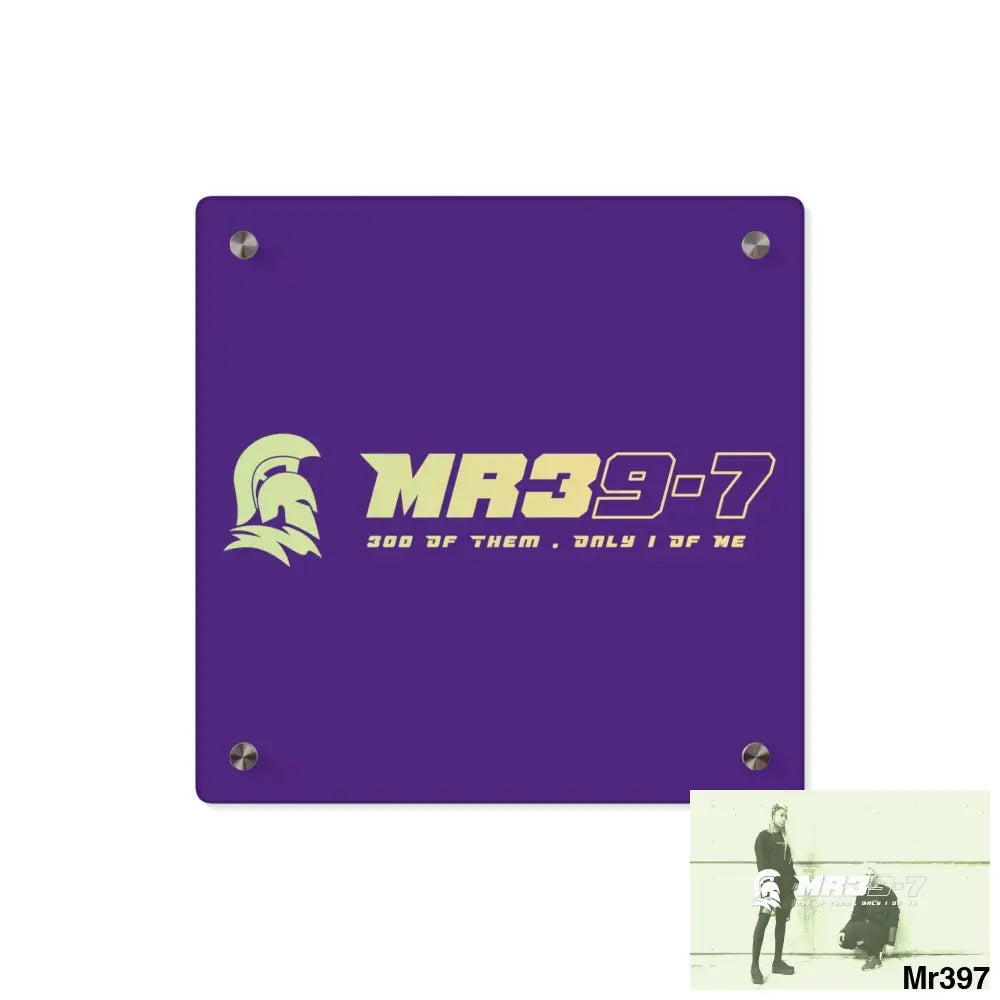 MR39 Sparta Sparta Acrylic Wall Art Panels 11’’ x 11’’ (Square) / 0.25’’ Home Decor