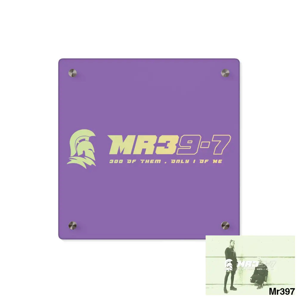 MR39 Sparta Sparta Acrylic Wall Art Panels 11’’ x 11’’ (Square) / 0.25’’ Home Decor