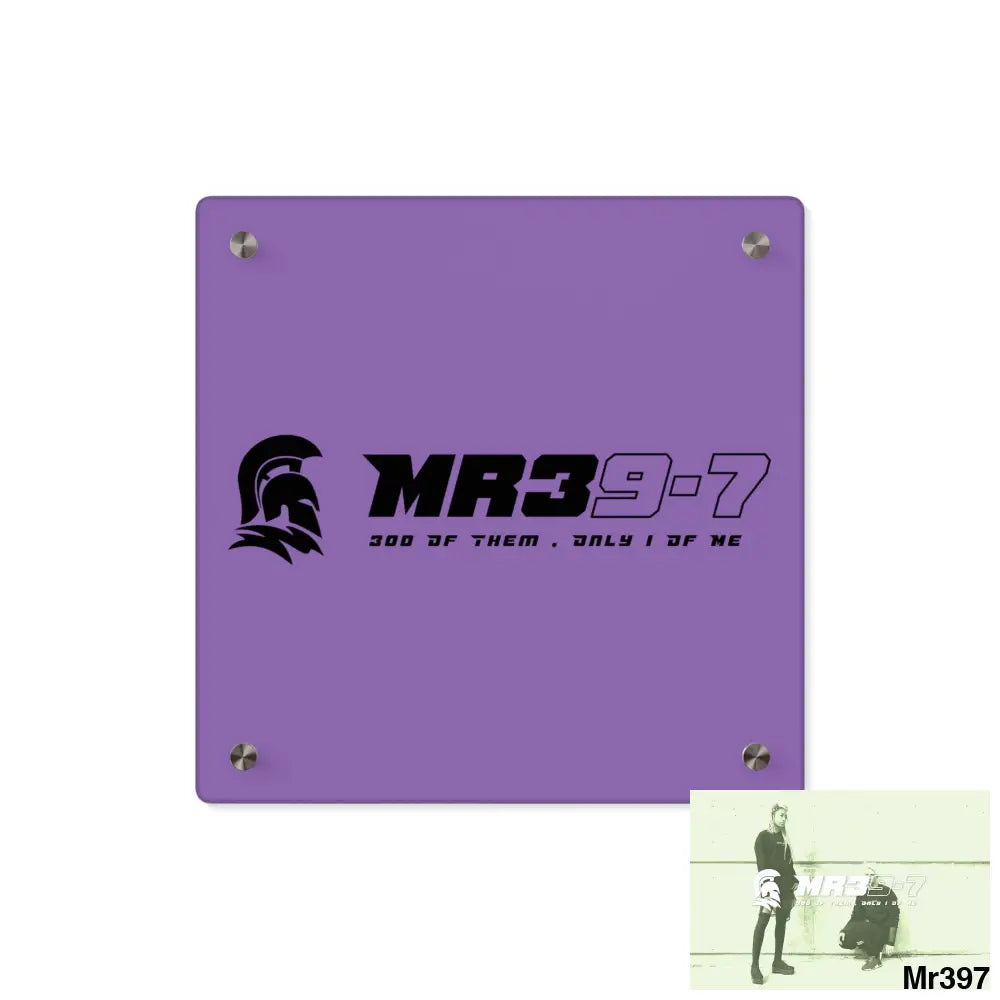 MR39 -Sparta Acrylic Wall Art Panels 11’’ x 11’’ (Square) / 0.25’’ Home Decor