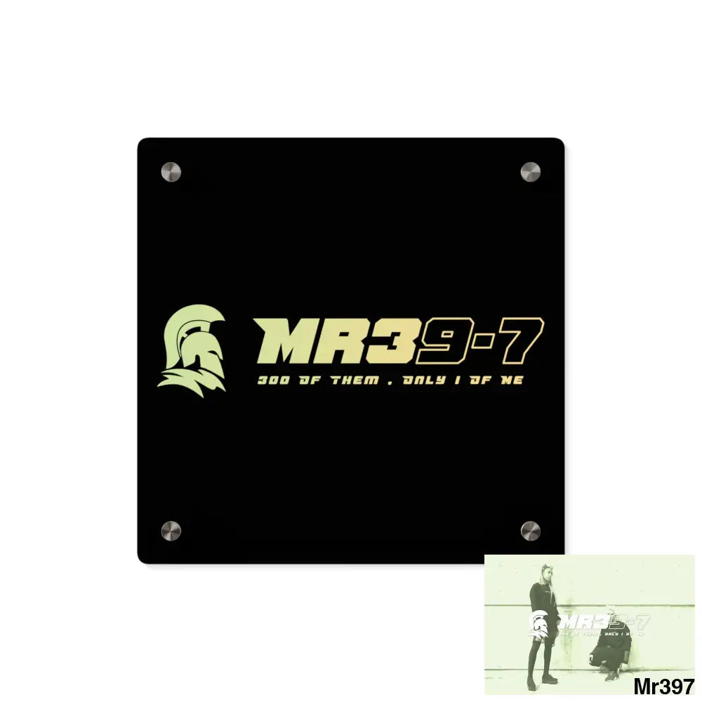 MR39 Sparta Sparta Acrylic Wall Art Panels 11’’ x 11’’ (Square) / 0.25’’ Home Decor