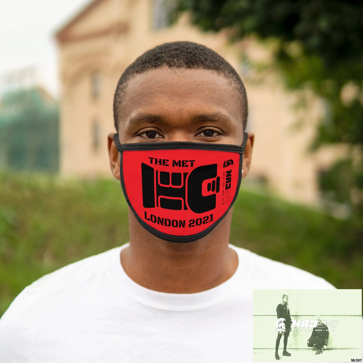 MR39 tasered by the met 2021 Mixed-Fabric Face Mask One size Accessories